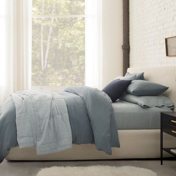 West Elm European Flax Linen Duvet Cover